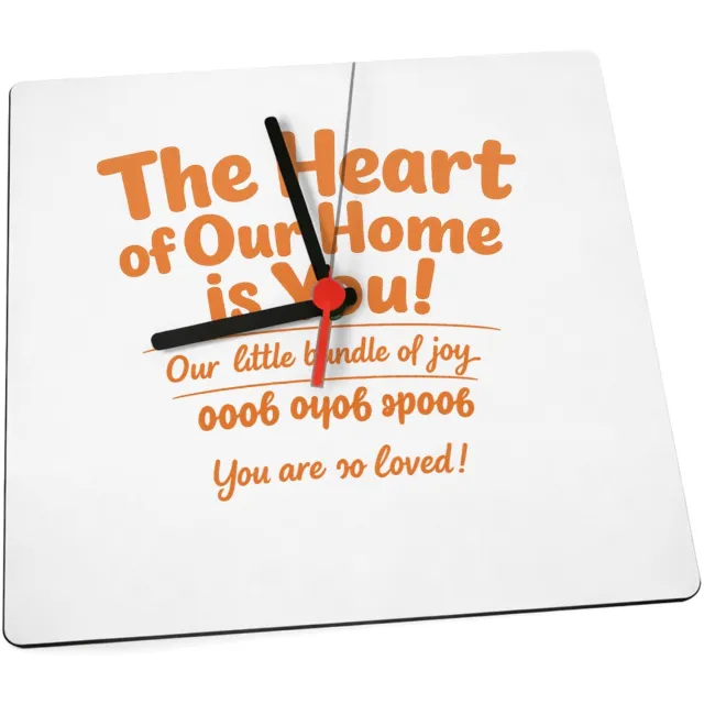 Mr Cadeautjes Klok 19 x 19 - design Speelse typografische boodschap voor een andere ouderrol | cadeau Wit