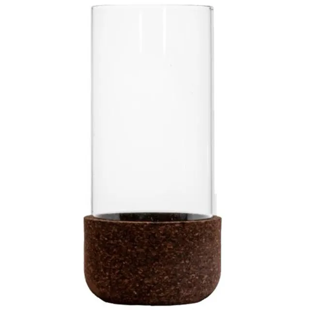 Sagaform Sagavorm: Dante Kaars Lantaarn 17 cm Donkerbruin Bruin/Glas
