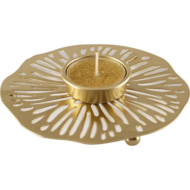 Aulica Luxe Gouden Waxinehouder op Voet – Elegant en Modern Design
