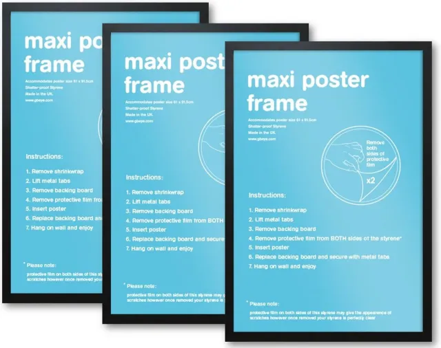 Posterpoint Fotolijst A3 - Set van drie fotolijsten - Houten fotolijst - Zwart - formaat 29.7 x 42 cm