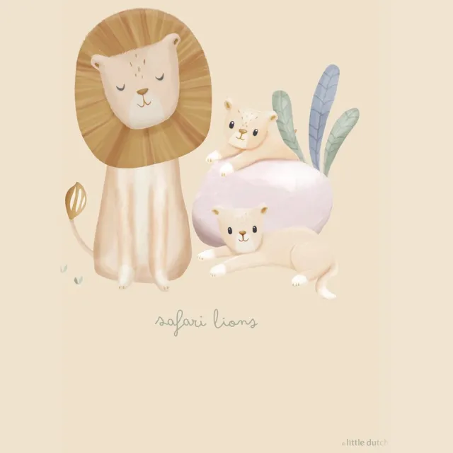 Little Dutch Safari Leo Poster - A3 Geel