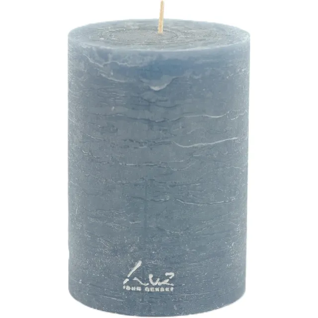 LUZ Rasteli Luz Your Kaars Cilinder Blauw-Oceaan Blauw D 9 cm H 13 cm