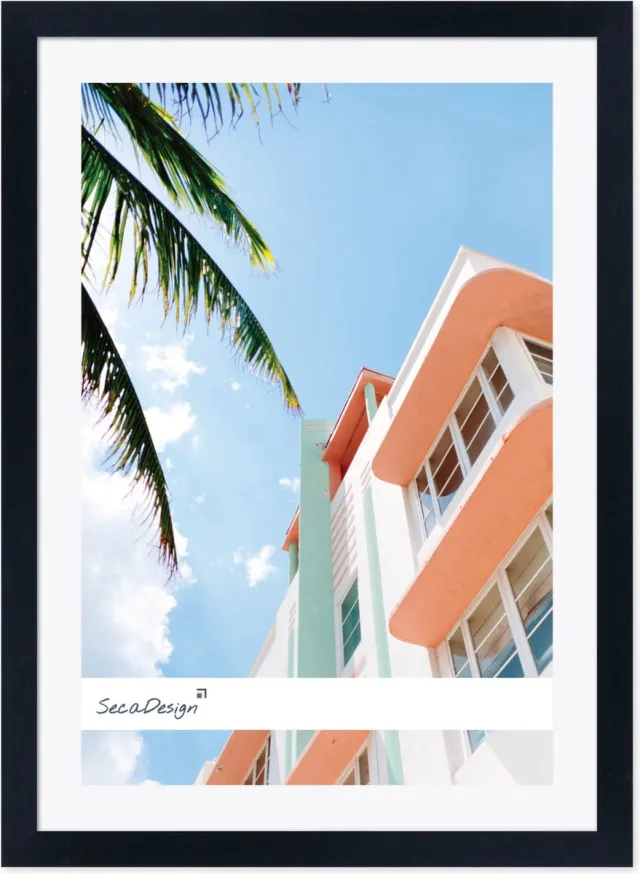 SecaDesign Fotolijst - SecaDesign - Fika - 40x60 / 30x45 cm fotomaat met passe-partout - Zwart - Fotokader