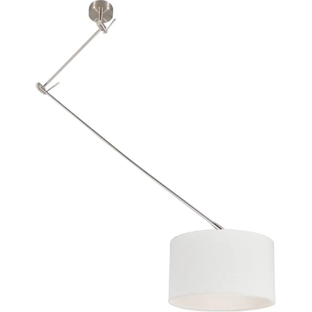 QAZQA blitz - Moderne Dimbare LED Smart Verstelbare hanglamp incl. wifi met Dimmer - 1 lichts - L 35 cm - Wit - Woonkamer Wit Smart LED