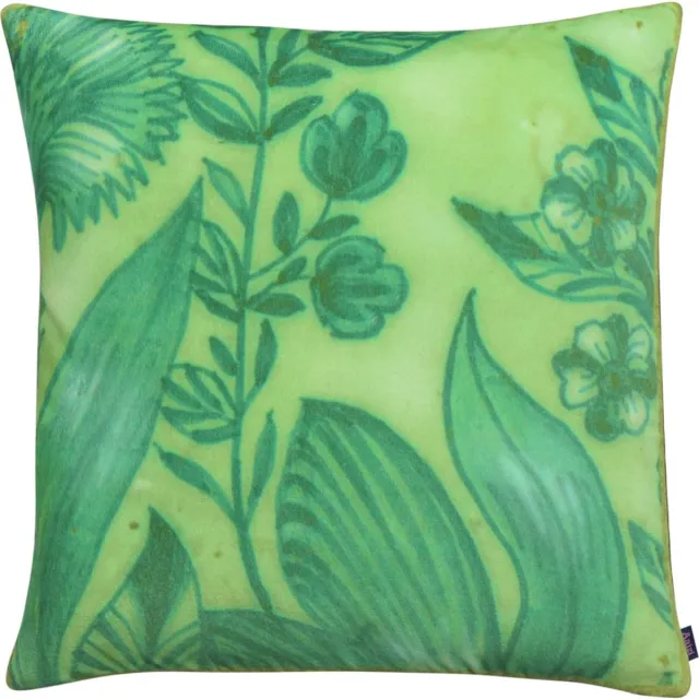 Aaizi velours sierkussen Millefleurs Green - 44x44 cm