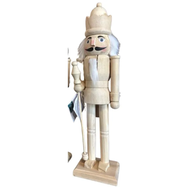 AM Import Kerst Notenkraker Deluxe – 38 cm – Houten Nutcracker Kerstdecoratie – Luxe Kerstbeeld – Traditionele Kerst Notenkraker voor Binnen – 38x9 cm Kerstversiering Houten Notenkraker