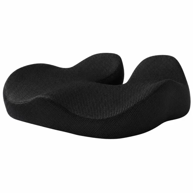 lyh Ergonomisch Zitkussen Auto en Bureaustoel - Hoogte 12 cm - Traagschuim - 3D Mesh - Zwart