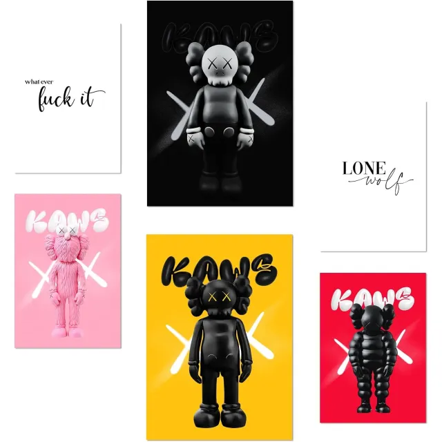 Nacnic Set van 6 A3/A4 Posters - Kleurrijke Illustraties voor Woondecoratie