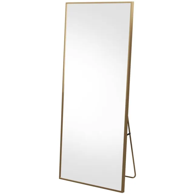 Happiq Staande en Wandspiegel 164 X 54 Cm - Volledige Lichaamslengte Spiegel, Hangend of Schuin Te - Aluminium Frame - Decoratief