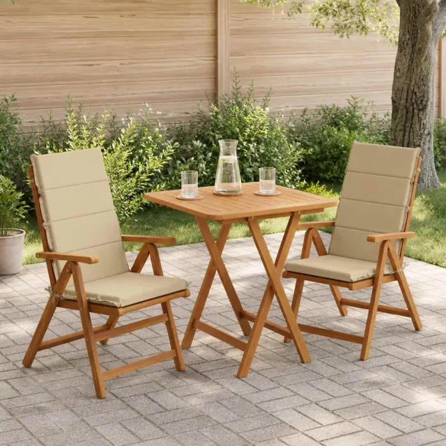 vidaXL Kussen voor stoel met hoge rug GEMERT 2 st 100% Polyester Beige