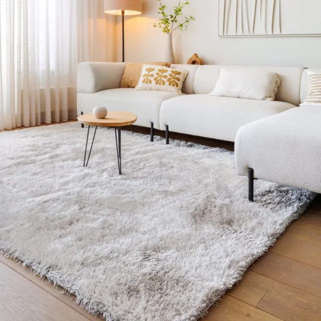 Tapeso Velvet vloerkleed - Posh lichtzilver 280x380