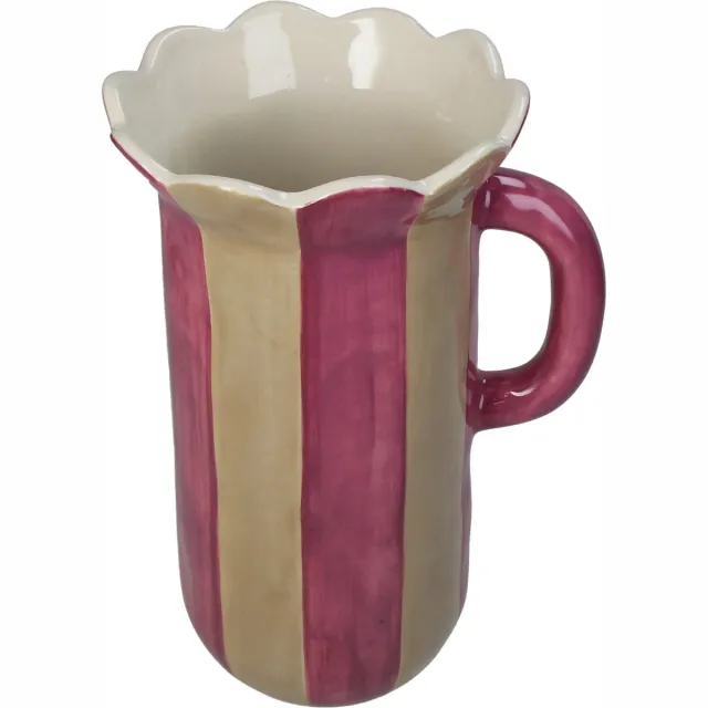 HD Collection Vaas Strepen Aardewerk 16x13,8x25,5cm Multi
