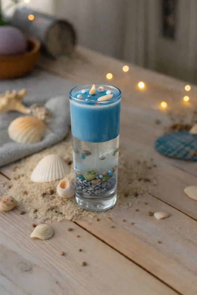 LUYX Ocean Dream – Decoratief Waxobject in Lang Glas blauw;wit