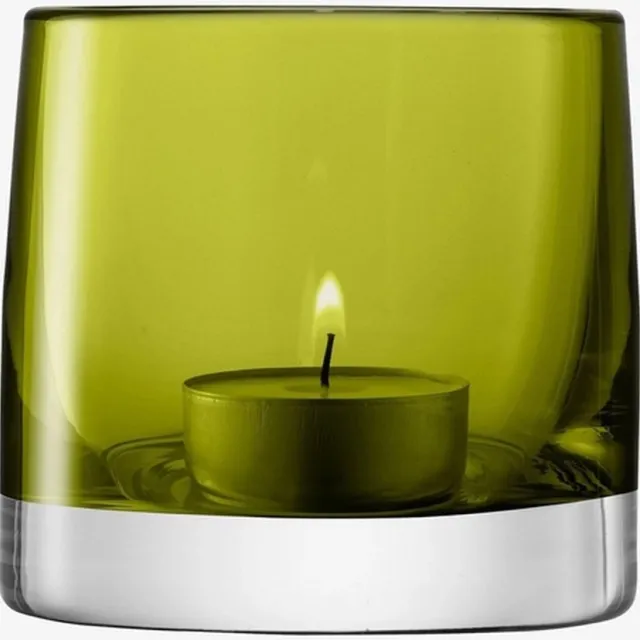L.S.A. Flower Colour Waxinelichthouder - 8.5 cm - Olijf Groen