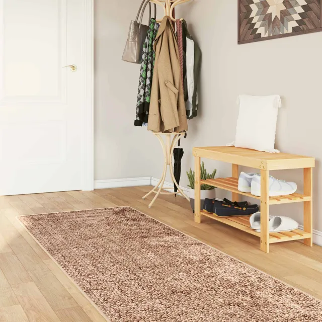 vidaXL Vloerkleedloper MARSA Bruin 80 x 450 cm Polyester en PVC, foto 2