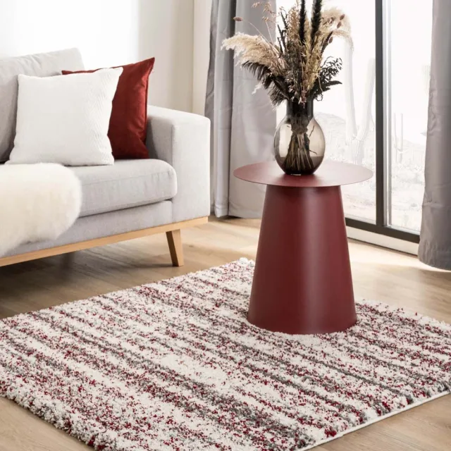 Boho&me Vierkant berber vloerkleed - Artisan Essa grijs/rood 240x240