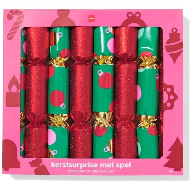 HEMA Party crackers groen - 8 stuks