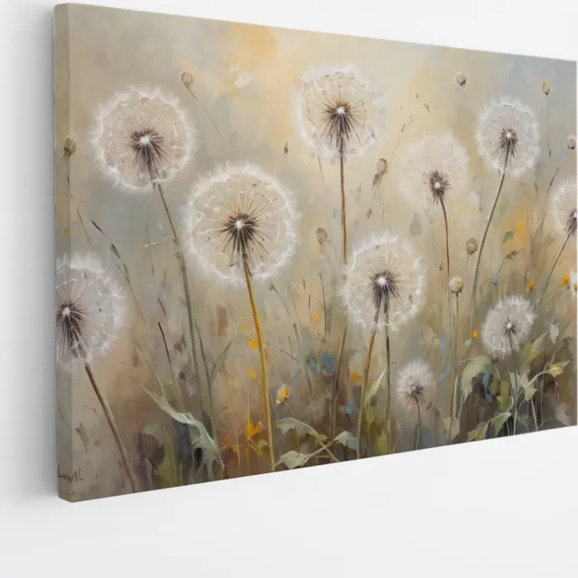 Saammp Canvas Schilderij - Paardebloem - Abstract - 150x100 - Foto op canvas - Wanddecoratie - Muurdecoratie Woonkamer - Kantoor Decoratie multicolor