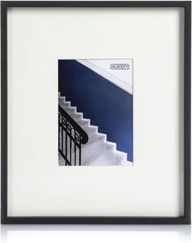 XLBoom Leon Fotolijst Fotoformaat 13 x 18 - Design Fotokader met Print van Kaatje Verschoren - Wanddecoratie - Verkrijgbaar in A2, A3, A4, 13x18 en Multi Foto (3 of 4 foto's) Zwart