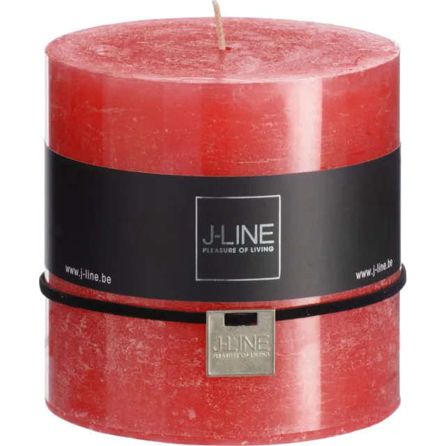 J-Line cilinderkaars - rood - 64U - 6 stuks
