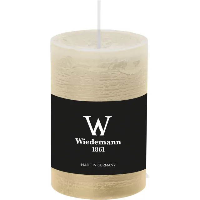 Wiedemann Cilinderkaars/stompkaars - rustieke kaars - ivoorwit - 6 x 9 cm - 30 branduren