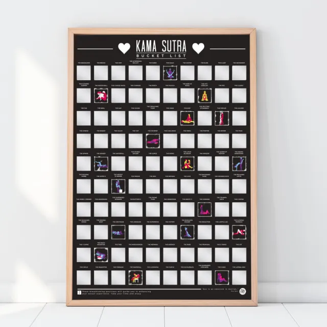 Gift Republic Krasposter - 100 Kama Sutra Posities Multi