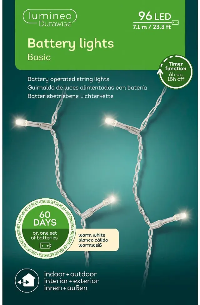 Kaemingk BV Lumineo LED-lichtsnoer Durawise transparant 7,1 m 96 lampjes