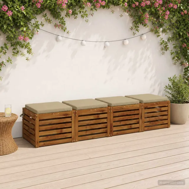 vidaXL Zitkussens SOEST 4 st 100% Polyester Lichtgroen 50 x 50 x 5 cm