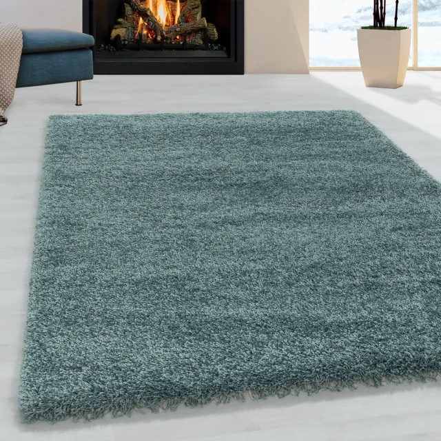 Ayyildiz Hoogpolig vloerkleed - Softy Blauw Groen 200x290cm