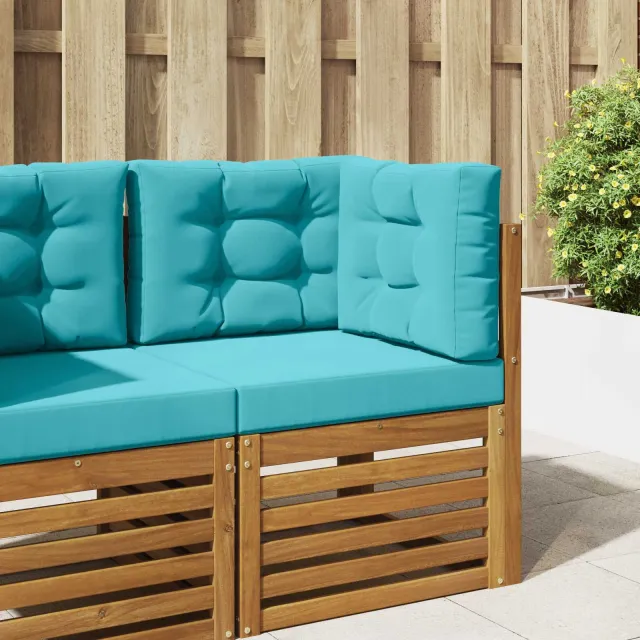 vidaXL Buiten bankkussen Stof Turquoise 60 x 60 cm