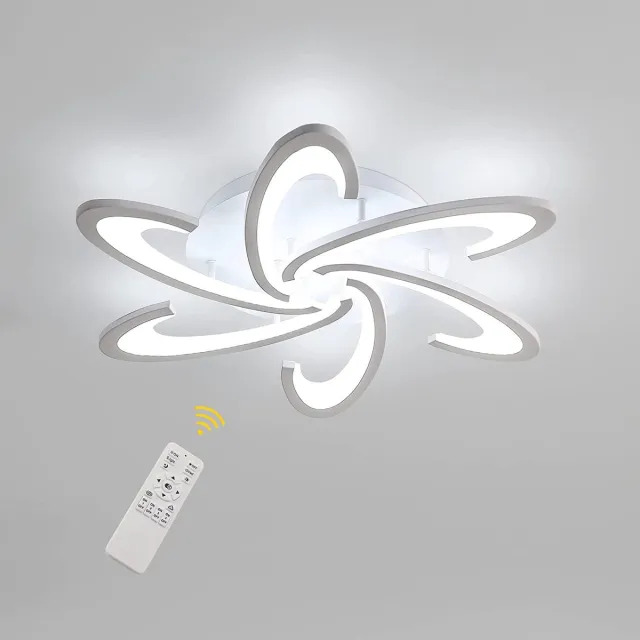 Riserva LED Plafondlamp Design - 54W - 6300 lm - Dimbaar 3000K-6500K - Met Afstandsbediening - Wit - Moderne Plafonnière voor Woonkamer, Slaapkamer en Eetkamer