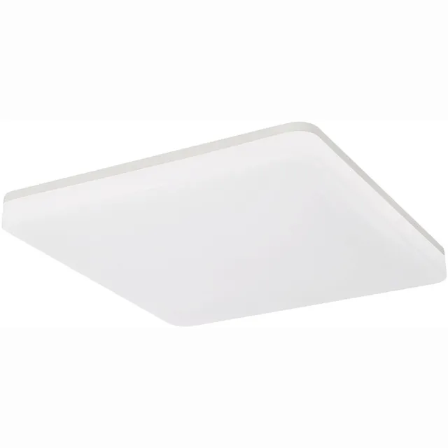 BES LED LED Plafondlamp - Plafondverlichting - Badkamerlamp - Andres - Opbouw Vierkant 20W - Waterdicht IP54 - Helder/Koud Wit 6400K - Mat Wit - Kunststof