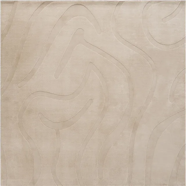 Beliani SELVORI - Vloerkleed - Beige - 160 x 160 cm - Jaquard