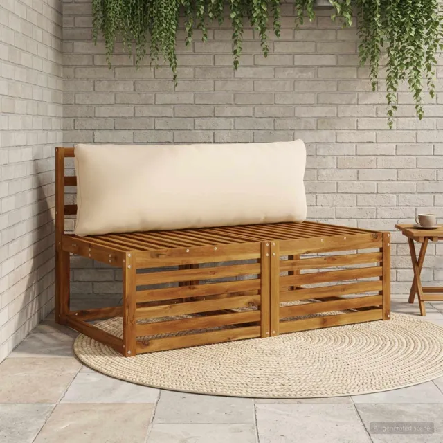 vidaXL Rugkussen PUTTEN 100% Polyester Crèmekleurig 120 x 40 x 15 cm