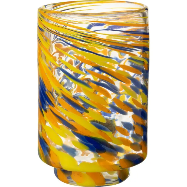 J-Line vaas Arun - glas - mix - large - Ø 15 cm Multi