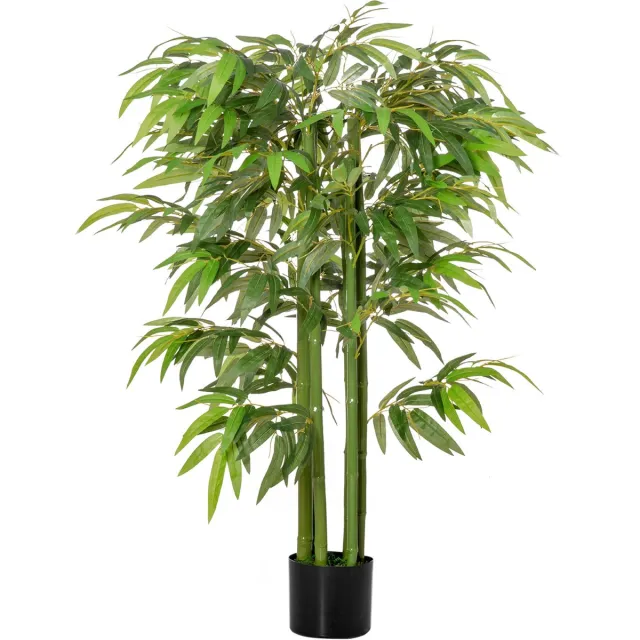 Homcom Kunstplant Bamboe met Pot - 140 cm Hoog - Groen