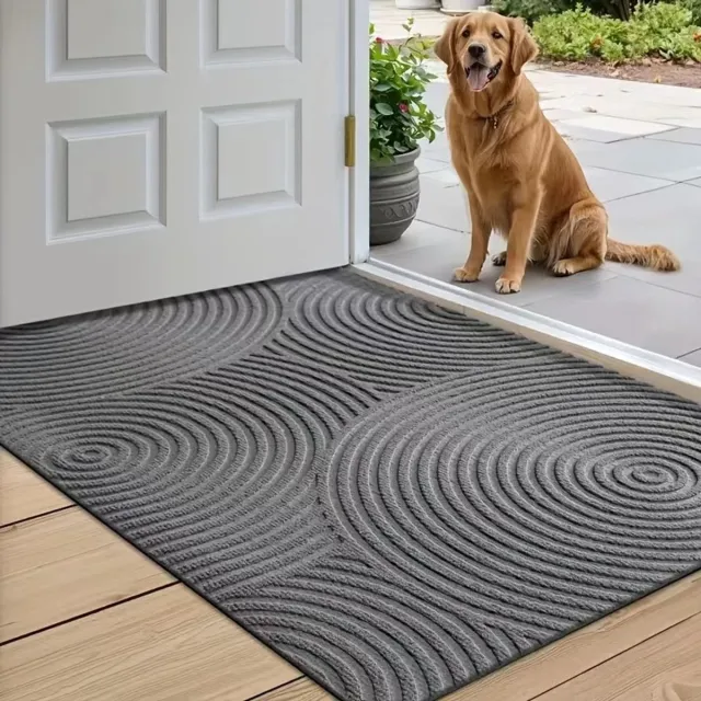 Ulisem Dirt Trapping Mat voor Binnen en Buiten - Wasbare Deurmat voor Entree, Hal, Tuin en Patio (Grijs, 45 x 75 cm)