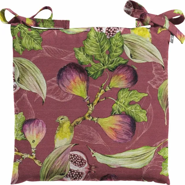 Madison Toscane kussen 46x46 outdoor Jasmijn bordeaux