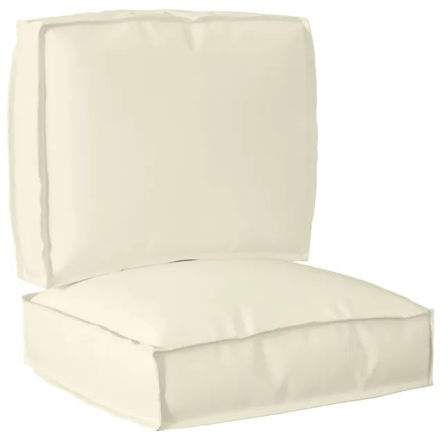 vidaXL Pallet Kussen Set Oxford Stof Crèmekleurig 50 x 50 x 12 cm