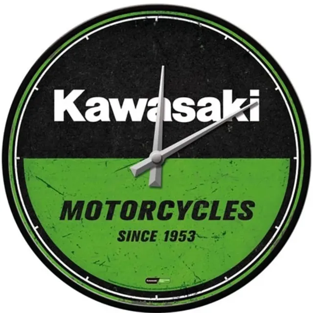 Nostalgic Art Merchandising Wandklok Kawasaki Zie Afbeelding