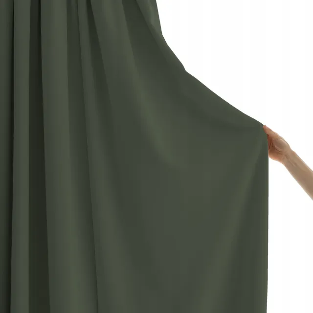 PRESTIQUA Verduisterende Gordijnen Olijfgroen 180x500cm met Ring (1 Stuk)