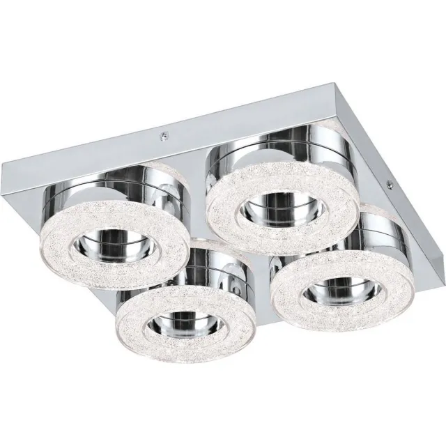 EGLO Fradelo - Wand/Plafondlamp - 4 Lichts - Chroom, Helder