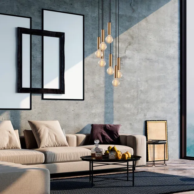 Vente-unique Asir - Kroonluchter - Vintage 136 x 40 x 40 cm