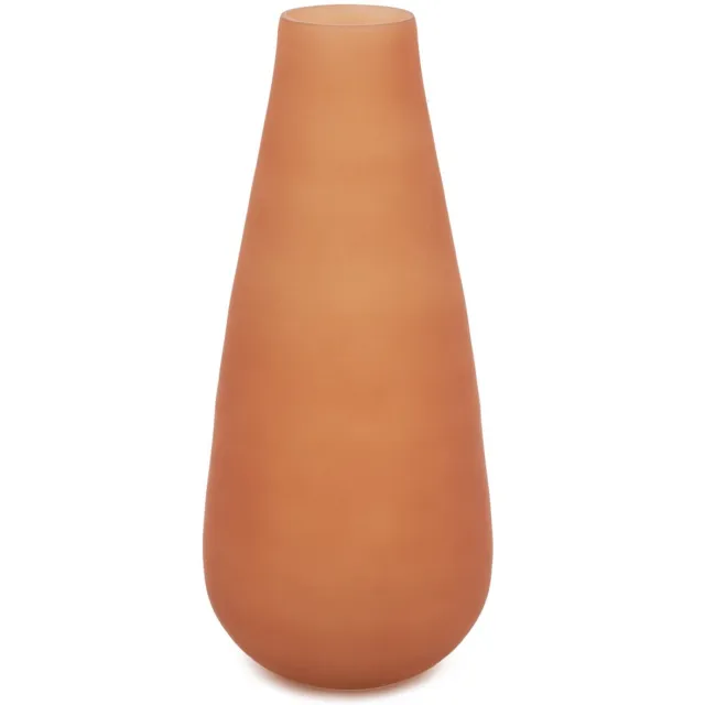 homebound by ky Glazen vaas zalm | 35x15cm | bloemenvaas zalm Roze