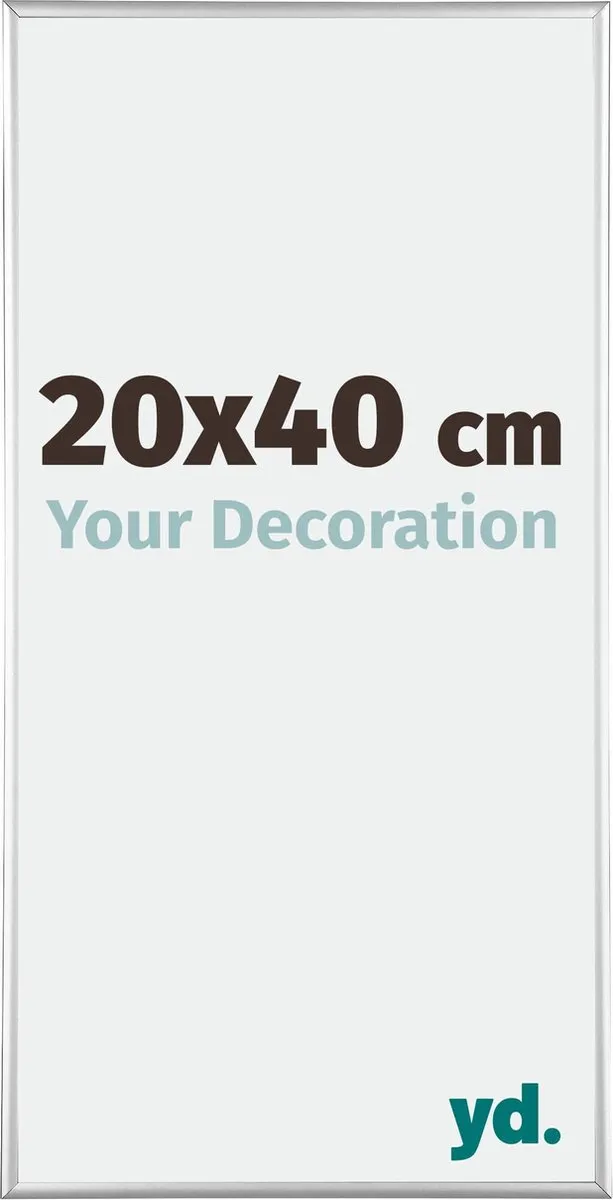 yd. Your Decoration - Fotolijst 20x40 cm - Aluminium - Zilver Hoogglans - Kent