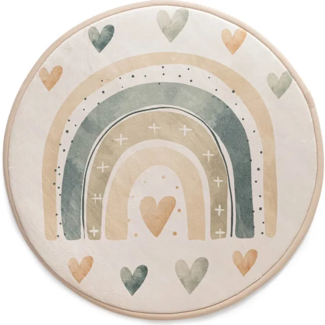 Amiah Speelkleed rond - Pluffy Heart crème/multi 160