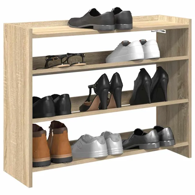 vidaXL Schoenenrek 80x25x62 cm bewerkt hout sonoma eikenkleurig Bruin