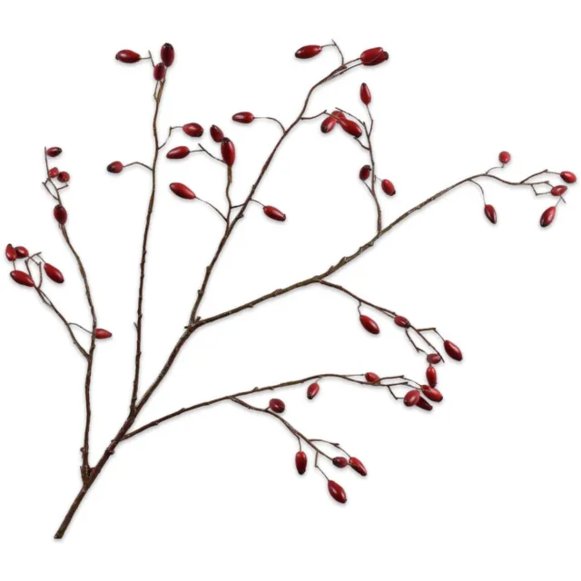 Silk-ka Kunsttak - rozenbottel - rood - H115 cm