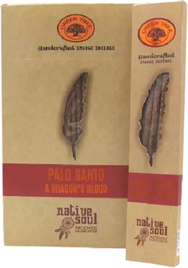 Native Soul Palo Santo Dragonsblood - Smudge - Wierook - Green Tree - doos 12 stuks