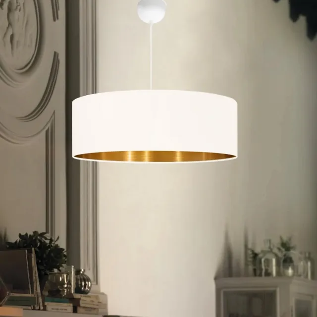 Insignio Asir - Kroonluchter - Crème en Goud - 50 x 50 x 19 cm